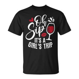 Hello Summer Vacation Oh Sip Its A Girls Trip T-shirt - Thegiftio UK