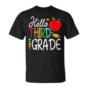 Hello Third Grade Team 3Rd Grade Back To School Teacher T-shirt - Thegiftio UK