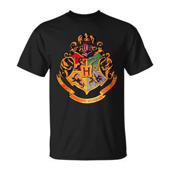 Hogwarts School Emblem Unisex T-Shirt - Monsterry