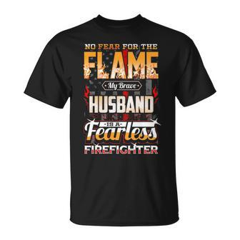 Husband Firefighter American Flag T-shirt - Thegiftio UK