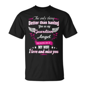 For Husband Missing His Wife Memorial Of My Wife In Heaven T-shirt - Thegiftio UK