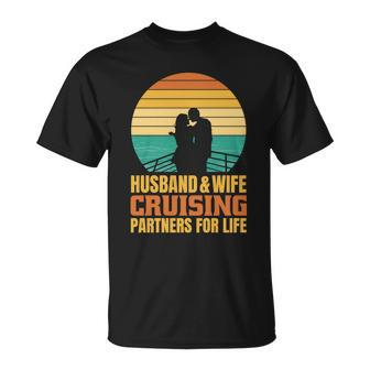 Husband And Wife Cruising Partners For Life T-shirt - Thegiftio UK