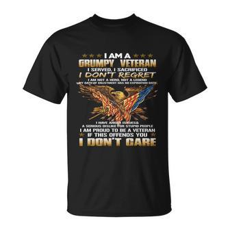 I Am A Grumpy Old Veteran I Served I Funny Sacrificed Gift Unisex T-Shirt - Monsterry UK