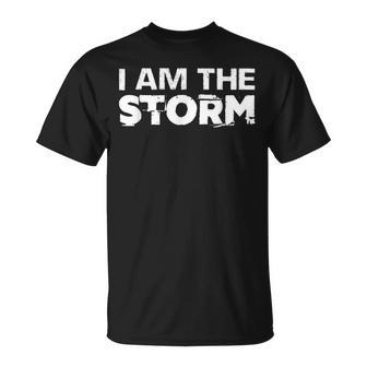 I Am The Storm Fate Devil Whispers Motivational Distressed Unisex T-Shirt - Seseable