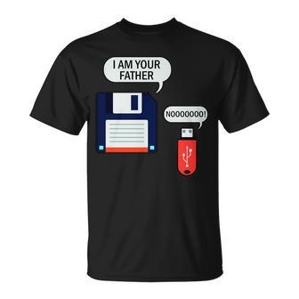 I Am Your Father Retro Floppy Disk Usb Tshirt Unisex T-Shirt - Monsterry