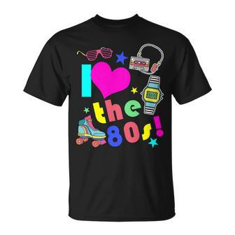 I Love The 80S Retro Party Mashup Unisex T-Shirt - Monsterry