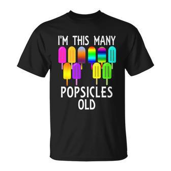 Im This Many Popsicles Old Funny 10Th Birthday Popsicle Great Gift Unisex T-Shirt - Monsterry