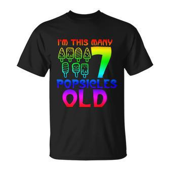 Im This Many Popsicles Old Funny Birthday For Men Women Great Gift Unisex T-Shirt - Monsterry UK