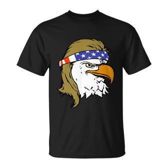 Independence 4Th Of July Usa American Flag Eagle Mullet Gift Unisex T-Shirt - Monsterry CA