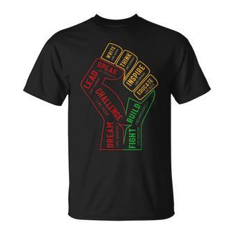 Inspiring Black Leaders Power Fist Hand Black History Month T-shirt - Thegiftio UK