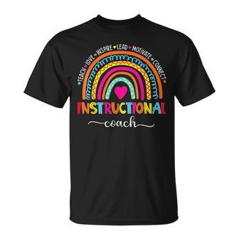 Instructional Coach Rainbow Supplies Back To School Teacher T-shirt - Thegiftio UK