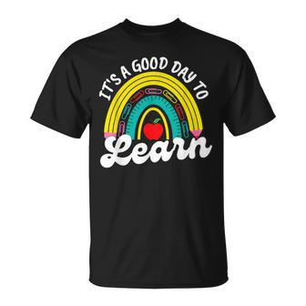 Its A Good Day To Learn Rainbow Back To School Teacher T-shirt - Thegiftio UK