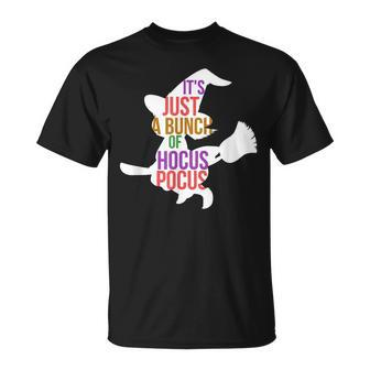 Its Just A Bunch Of Hocus Pocus Flying Witch T-shirt - Thegiftio UK
