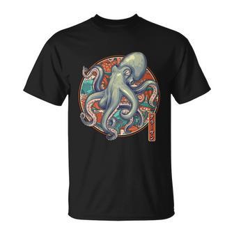 Japanese Kracken Octopus Monster Unisex T-Shirt - Monsterry CA