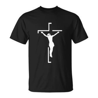 Jesus On Cross Funny Christian Unisex T-Shirt - Monsterry UK