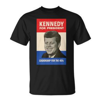 John F Kennedy 1960 Campaign Vintage Poster Unisex T-Shirt - Monsterry DE