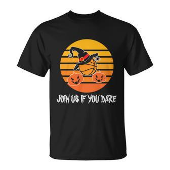 Join Us If You Dare Halloween Quote Unisex T-Shirt - Monsterry DE