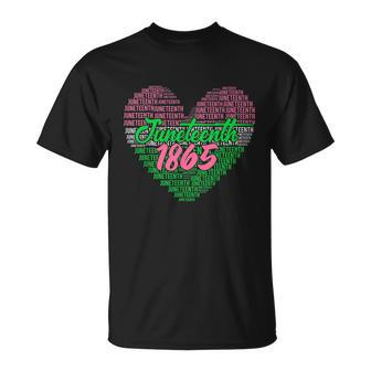 Juneteenth 1865 Aka Love Heart Unisex T-Shirt - Monsterry DE