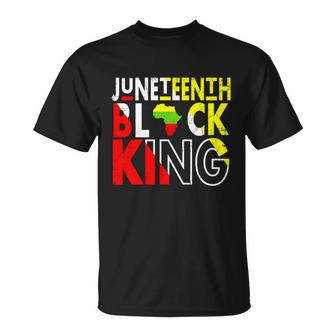 Juneteenth Black King Emancipation Day Melanin Black Pride Gift Unisex T-Shirt - Monsterry DE