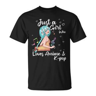 Just A Girl Loves Anime And Kpop T-shirt - Thegiftio UK