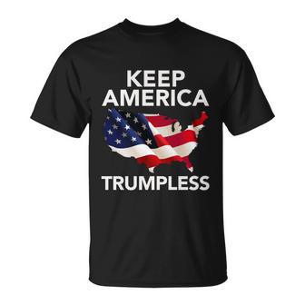 Keep America Trumpless Funny Gift V4 Unisex T-Shirt - Monsterry DE