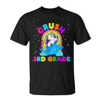 Kids Im Ready To Crush 3Rd Grade Unicorn Back To School Girl Unisex T-Shirt - Seseable