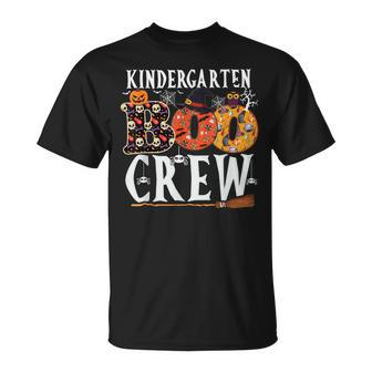 Kindergarten Boo Crew Teachers Halloween Costume Funny Unisex T-Shirt - Seseable