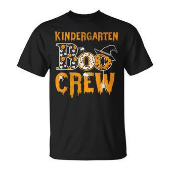 Kindergarten Teacher Boo Crew Halloween Kindergarten Teacher Unisex T-Shirt - Seseable