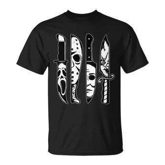 Knives Machete Horror Movies Halloween Tshirt Unisex T-Shirt - Monsterry
