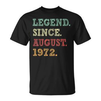 Legend Since August 1972 Awesome Since August 1972 Born 1972 T-shirt - Thegiftio UK