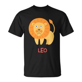 Leo Lion Zodiac Sign Cute Unisex T-Shirt - Monsterry DE