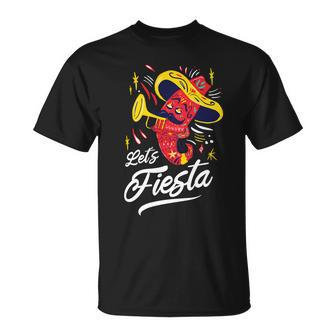 Lets Fiesta Chili Pepper Unisex T-Shirt - Monsterry