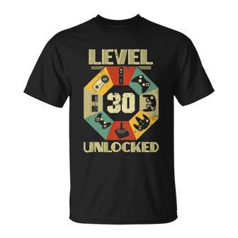 Level 30 Unlocked Video Gamer 30Th Birthday Tshirt T-Shirt