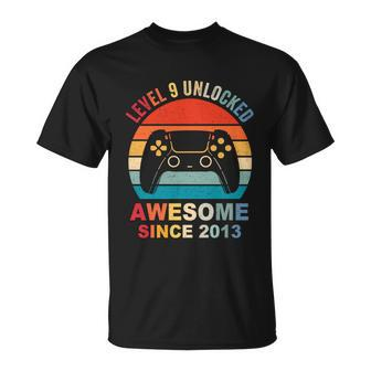 Level 9 Unlocked Awesome 2013 Video Game 9Th Birthday Boy Cool Gift Unisex T-Shirt - Monsterry DE