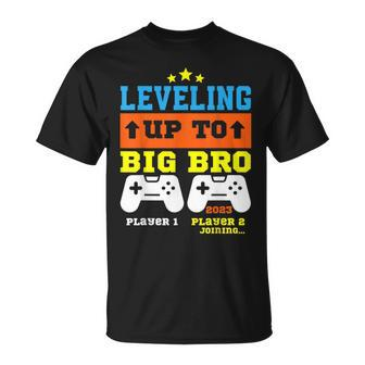 Leveling Up To Big Bro 2023 Big Bro Pregnancy Announcement T-shirt - Thegiftio UK
