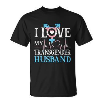 Lgbt Gay Lesbian Pride I Love My Transgender Husband T-Shirt - Thegiftio UK