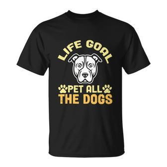 Life Goal Pet All The Dogs Nft Puppy Face Unisex T-Shirt - Monsterry