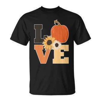 Love Halloween Autumn Floral T-Shirt