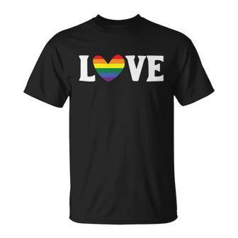 Love Heart Lgbt Gay Pride Lesbian Bisexual Ally Quote Unisex T-Shirt - Monsterry AU
