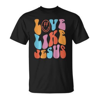Love Like Jesus Smiley Face Aesthetic Trendy Clothing T-shirt - Thegiftio UK
