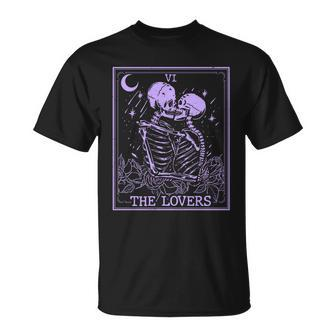 The Lovers Skeleton Tarot Card Vi Vintage Halloween T-shirt - Thegiftio UK