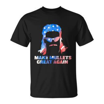 Make Mullets Great Again Funny 2020 Election American Flag Meaningful Gift Unisex T-Shirt - Monsterry DE