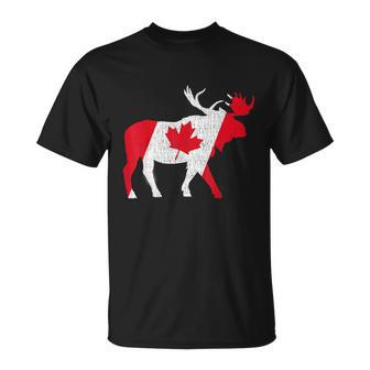 Maple Leaf Animal Canadian Flag Canada Est 1867 Men Women Unisex T-Shirt - Monsterry DE