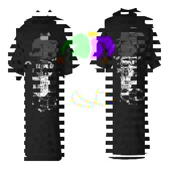 Mardi Gras Skull Jester Hat T-shirt - Thegiftio