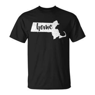 Massachusetts Home State Unisex T-Shirt - Monsterry