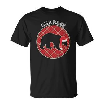 Matching Family Cub Polar Bear Buffalo Plaid Xmas V2 Men Women T-shirt Graphic Print Casual Unisex Tee - Thegiftio