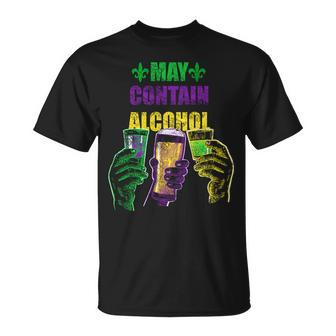 May Contain Alcohol Mardi Gras T-shirt - Thegiftio UK