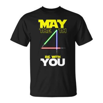 May The 4Th Be With You Lightsaber Tshirt Unisex T-Shirt - Monsterry UK