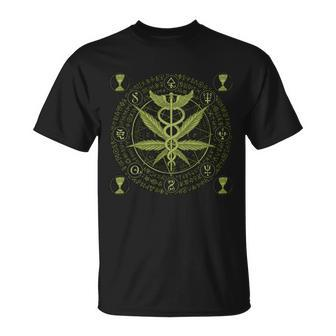Medical Marijuana Alchemy Circle Tshirt Unisex T-Shirt - Monsterry