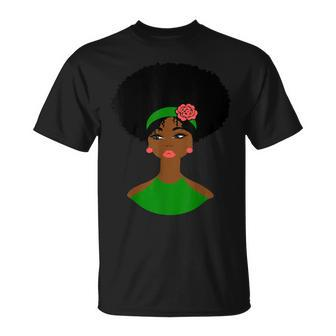 Melanin Afro Queen Of Black Woman With Afro Hair T-shirt - Thegiftio UK